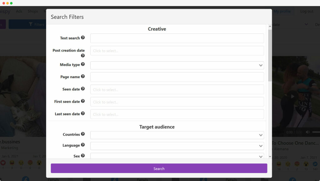 Filtering Dropispy