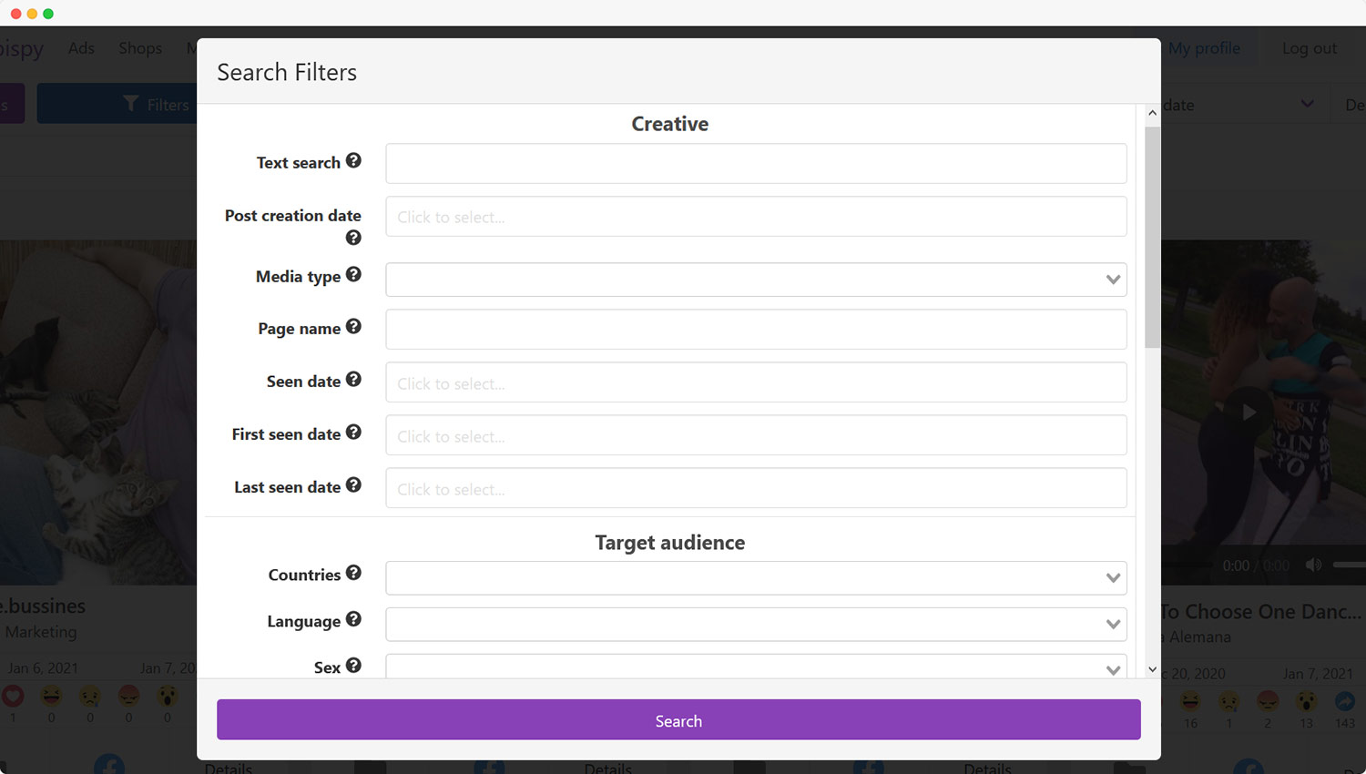 Filtering Dropispy