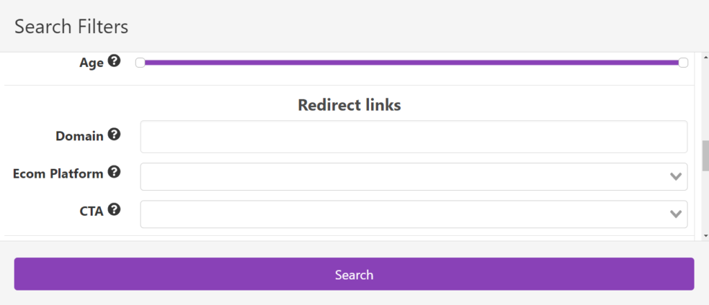 Redirect links filters