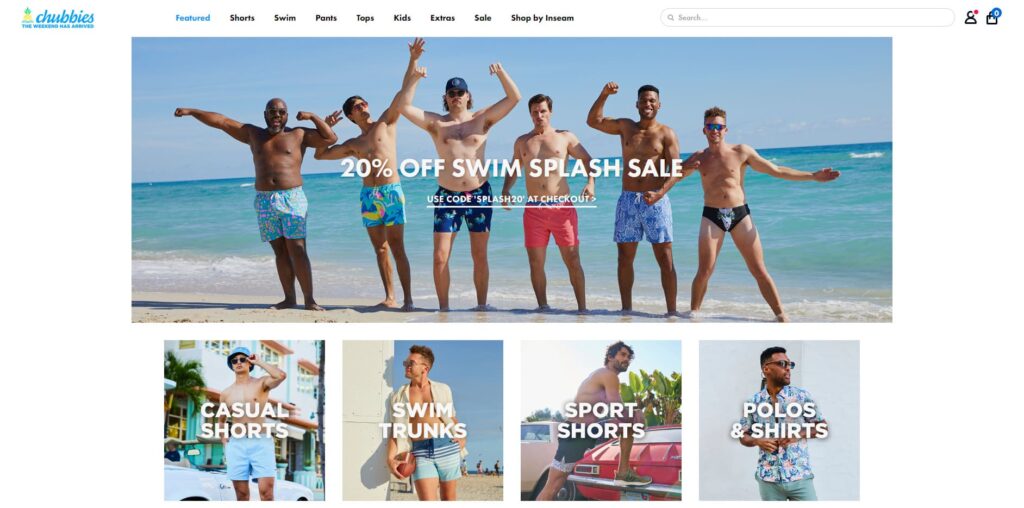 Chubbies Shorts Best Shopify Stores