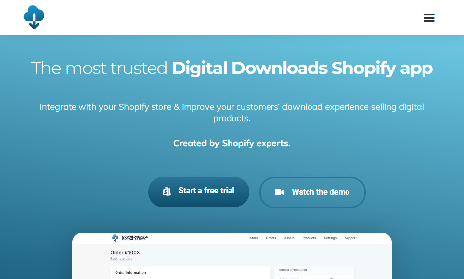 Downloadable Digital Assets best digital download app for Shopify