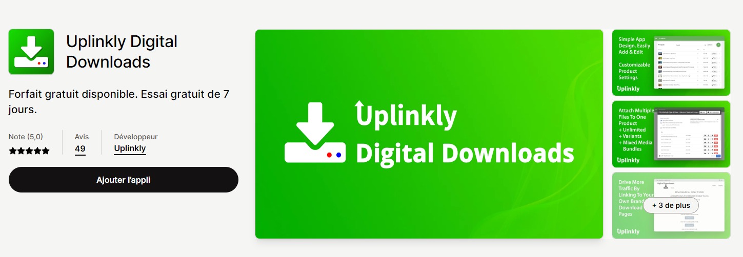 Uplinkly Digital Downloads best digital download app for Shopify