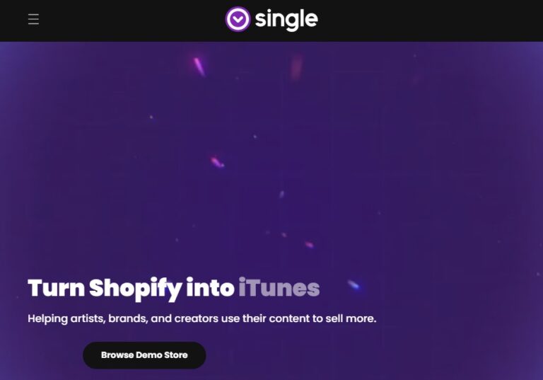 Single Music best digital download app for Shopify