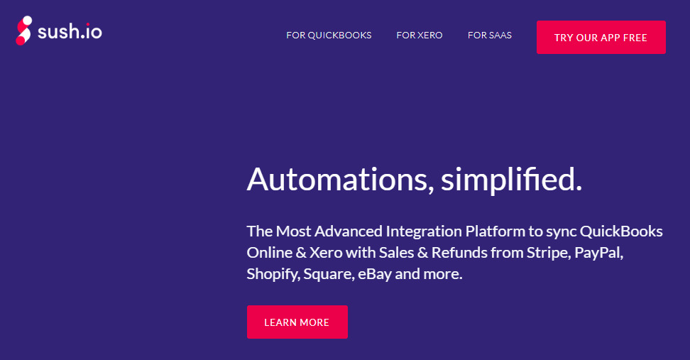 Sush.io best apps to integrate Shopify and QuickBooks