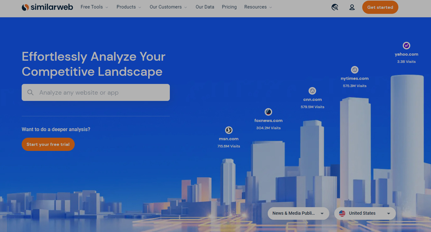 SimilarWeb tools to spy on your competitors