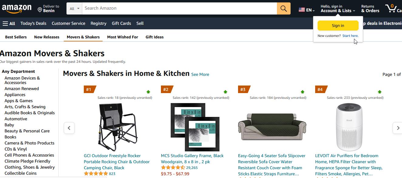 Use Amazon's Best Sellers and Movers & Shakers