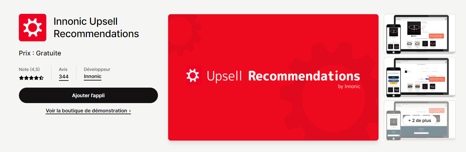 Upsell Recommendations by Innonic