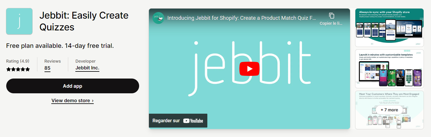 Jebbit: Custom Product Quizzes