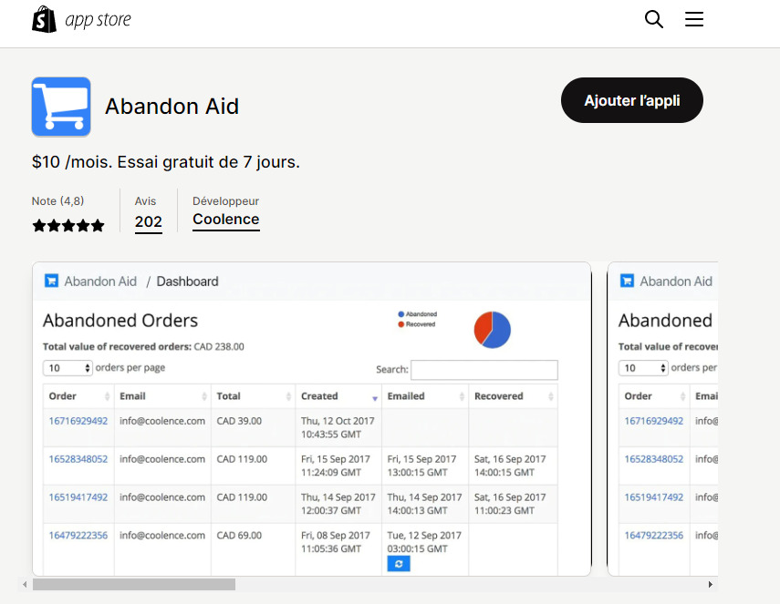 Abandon Aid Best shopify apps
