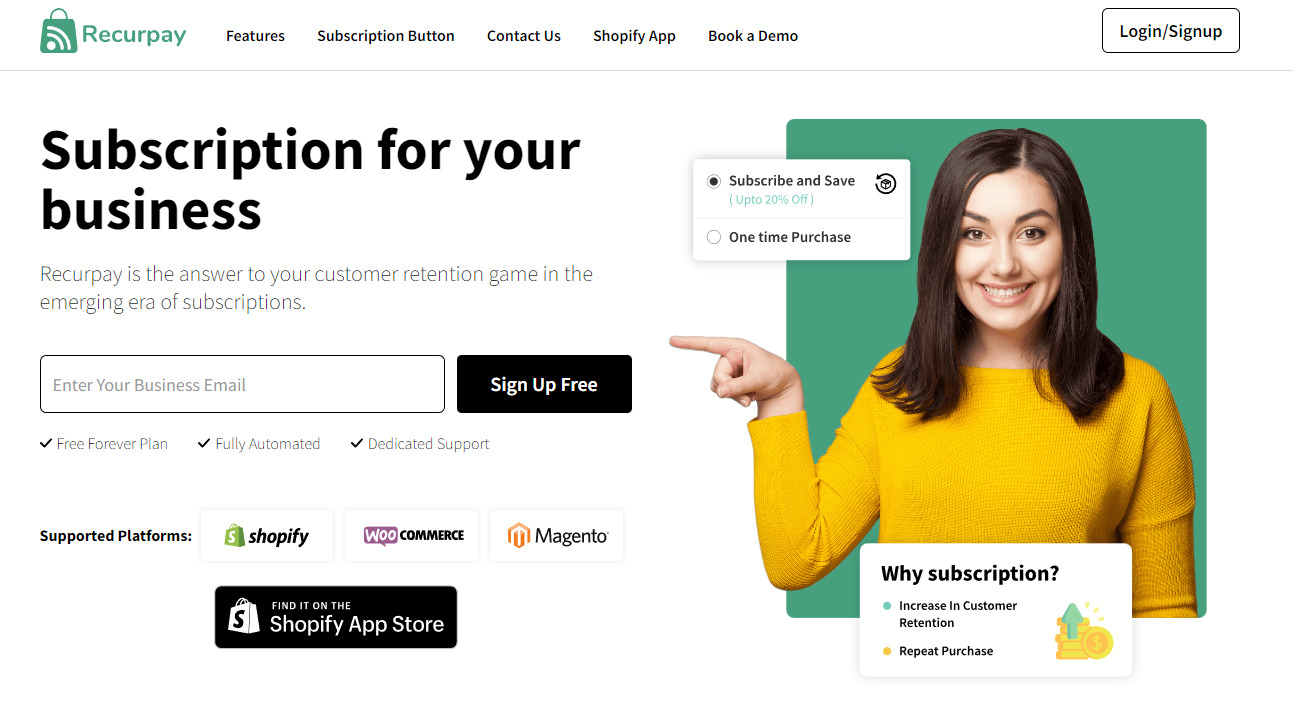 best subscription applications for shopify Recurpay