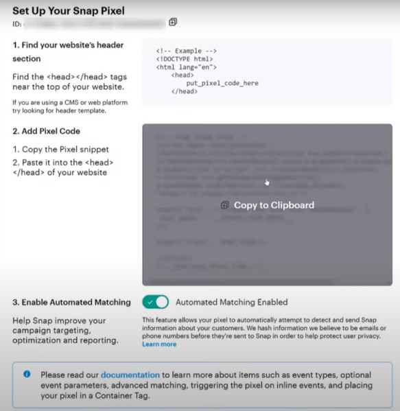 Configure the Snap Pixel for Conversion Tracking