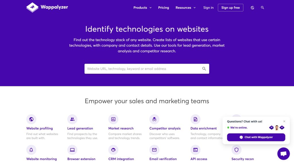 Wappalyzer: best Chrome extension for gaining insights from competitors