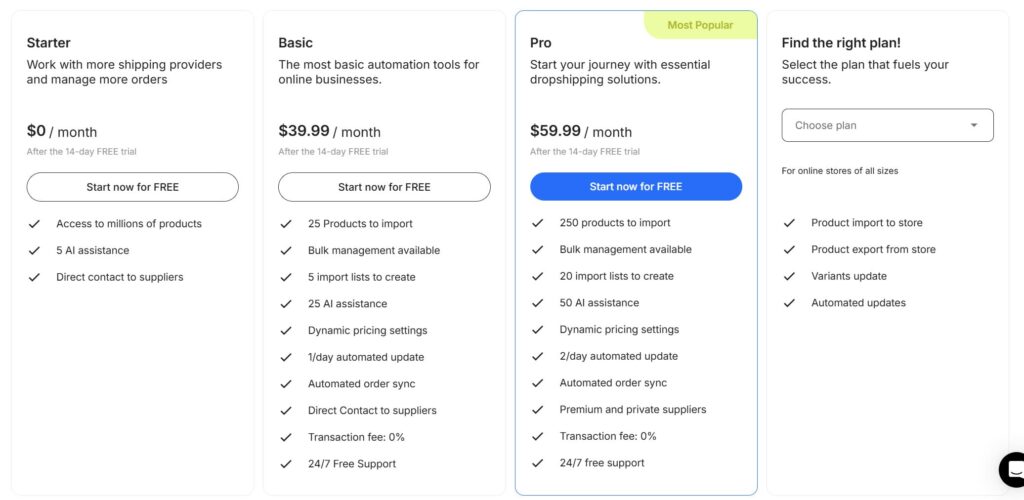 Syncee pricing