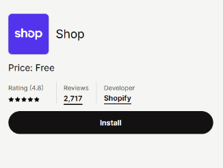 install the Shop app by clicking on Shopify App Store