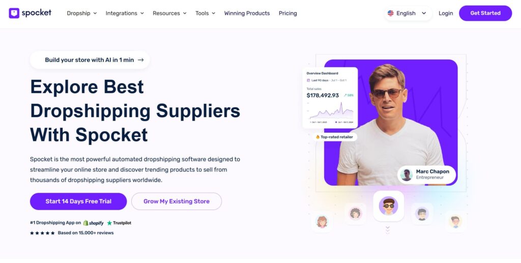 spocket best dropshipping suppliers in South Africa