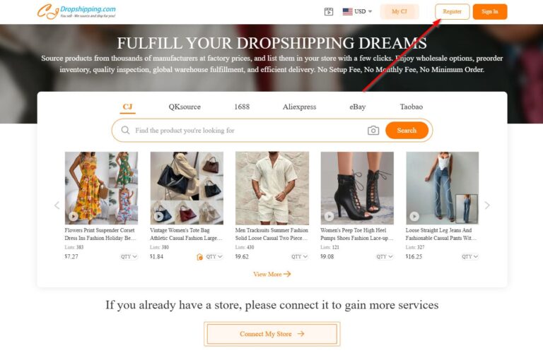 Register cjdropshipping