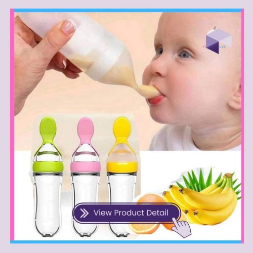 Best Baby Products to Sell Online :Squeezing Feeding Bottle Silicon